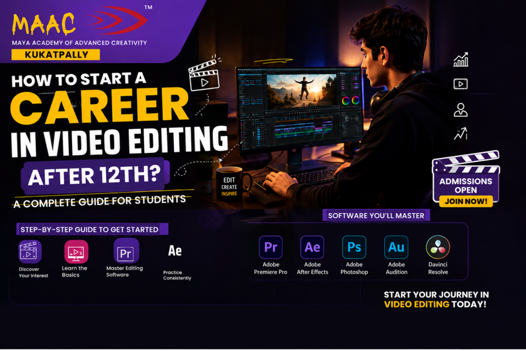How to Start a Career in Video Editing After 12th | MAAC Kukatpally Video Editing Course